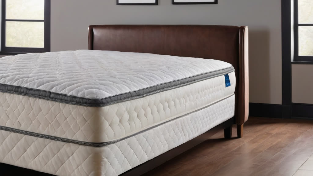 An allergen-proof mattress cover being installed.