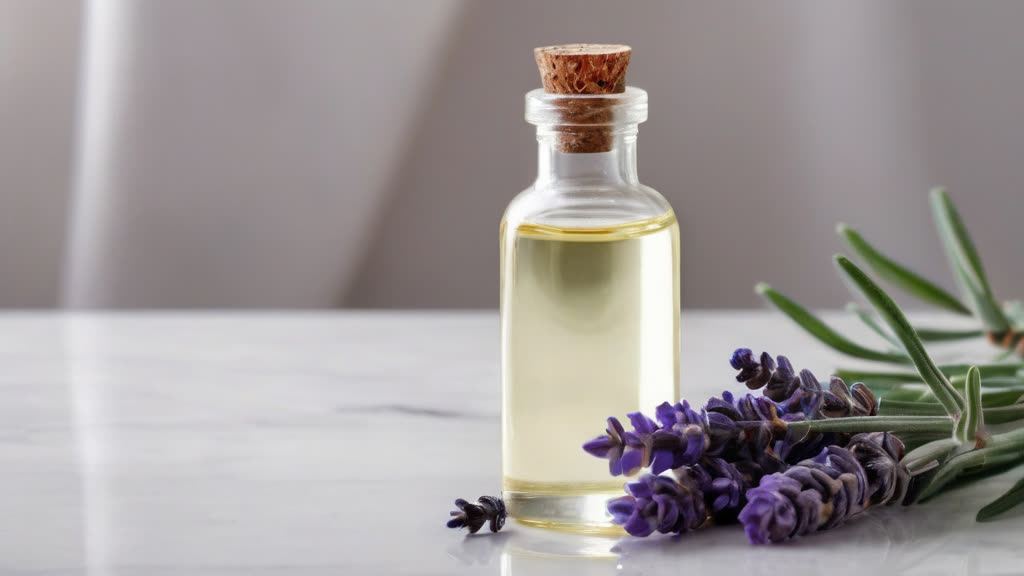 A luxury scented product on a clean marble surface, representing a signature home scent.