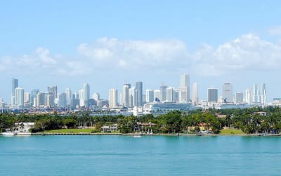 Miami skyline over Biscayne Bay
